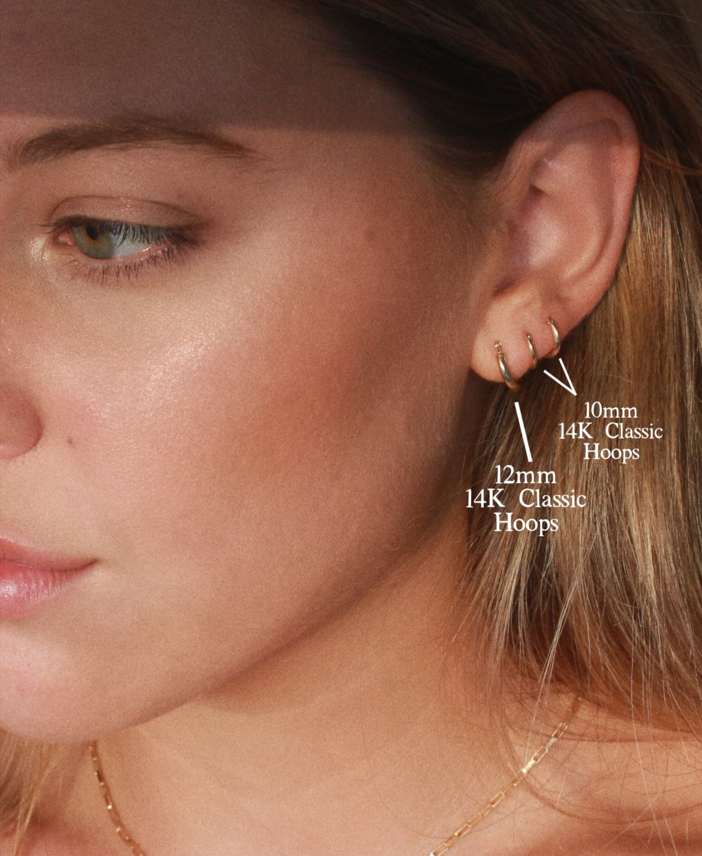 12mm 14K Classic Hoops