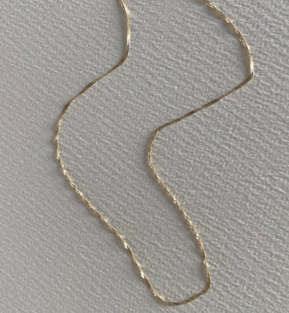 14K Dainty Twist Chain