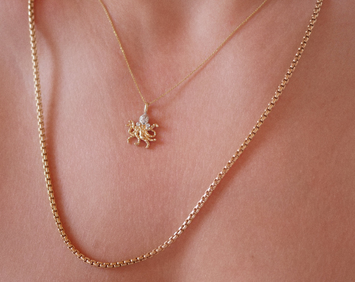 Diamond Octopus Charm